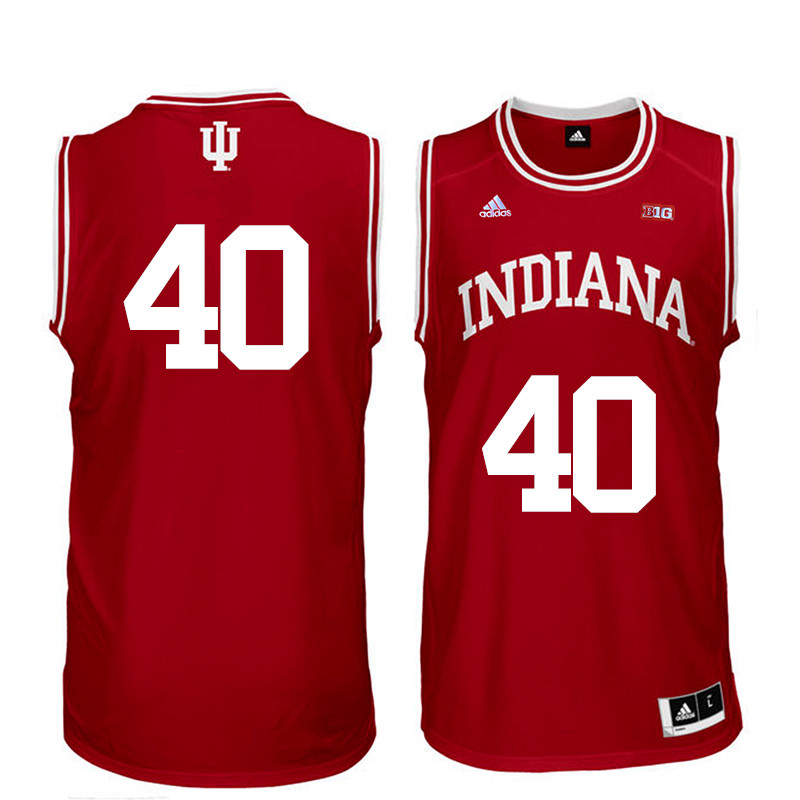 Men Indiana Hoosiers #40 Cody Zeller College Basketball Jerseys Sale-Red - Click Image to Close